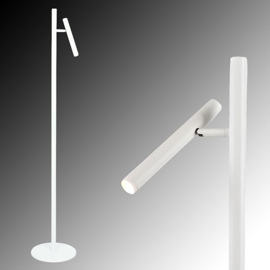 Staande Luogo leeslamp | 1 lichts | wit | metaal | 133 cm | vloerlamp | dimbaar | modern design | Freelight