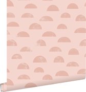 ESTAhome behangpapier grafisch motief roze - 139736 - 0.53 x 10.05 m