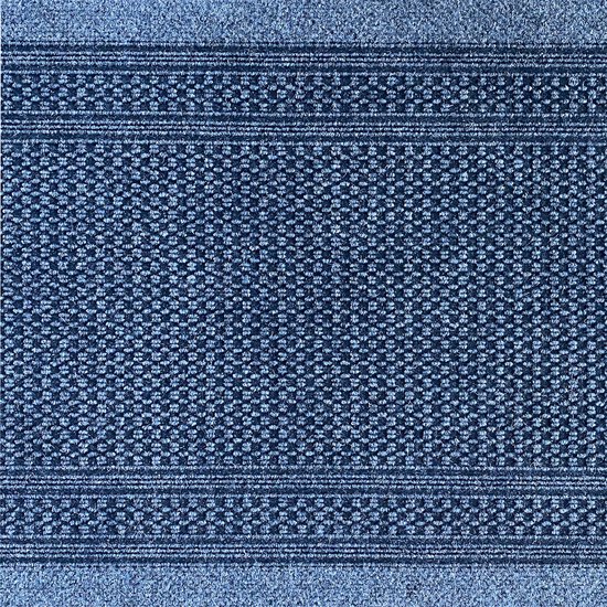 Panorama Vinyl Tapijt Blauw Geruit 120x160cm - Antislip Keukenmat & Woonkamerkleed