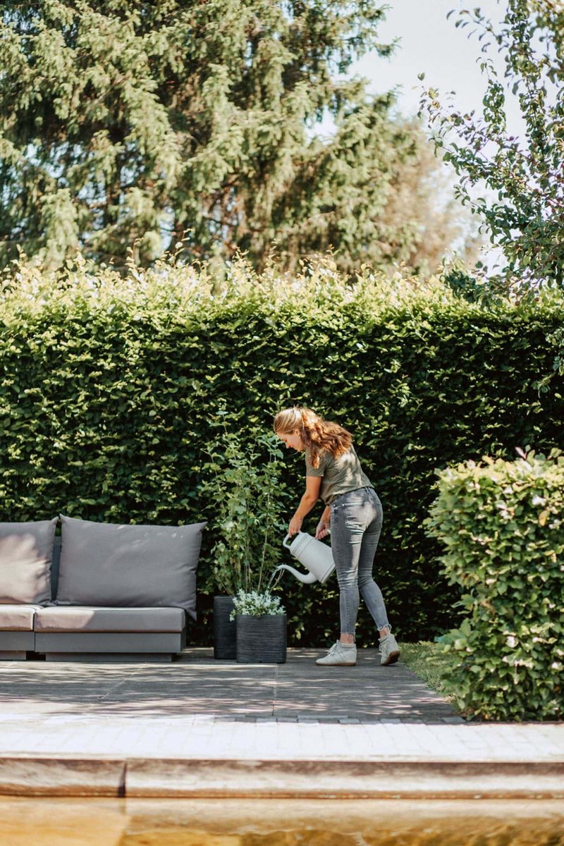 Capi Europe Pot de fleurs carré Rib NL - 40x40 - Anthracite