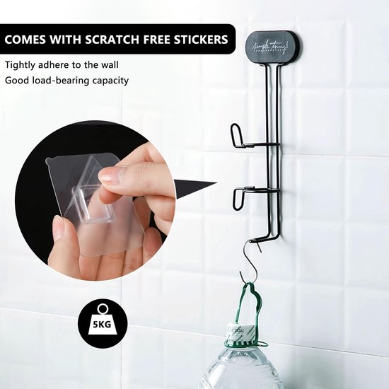YYBO Stijltang, zonder boren, föhnhouder, muur, krultanghouder, föhnhouder, wandhouder voor styler, accessoires, haardrogerhouder voor badkamer, zilver (1 stuks