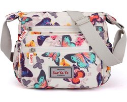 Crossbody Handtas voor Dames: Schoudertas met meerdere zakken Nylon Waterdichte reishandtas voor waterfles Telefoon Winkelen Wandelen