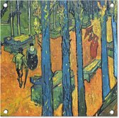 Tuinposters Les Alyscamps - Vincent van Gogh - 50x50 cm - Tuindoek - Buitenposter