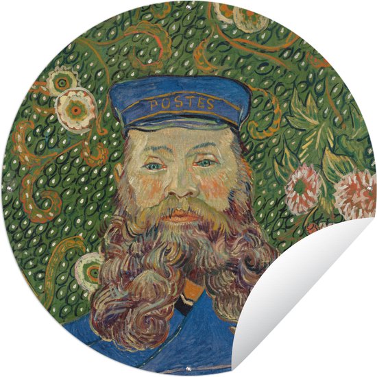 Tuincirkel Portret van postbode Joseph Roulin - Vincent van Gogh - 90x90 cm - Ronde Tuinposter - Buiten