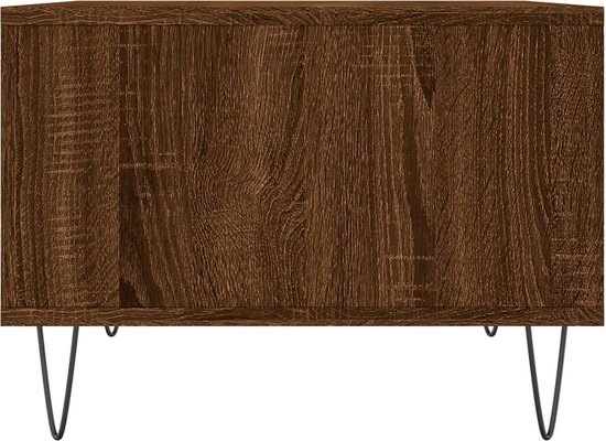 vidaXL - Salontafel - 60x50x36,5 - cm - bewerkt - hout - bruin - eikenkleur