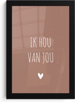 Cadre photo avec affiche - Dictons - Je t'aime - Citations - 20x30 cm - Cadre pour affiche