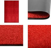 vidaXL Deurmat wasbaar 120x180 cm rood - Mat - Matten - Deurmat - Deurmatten