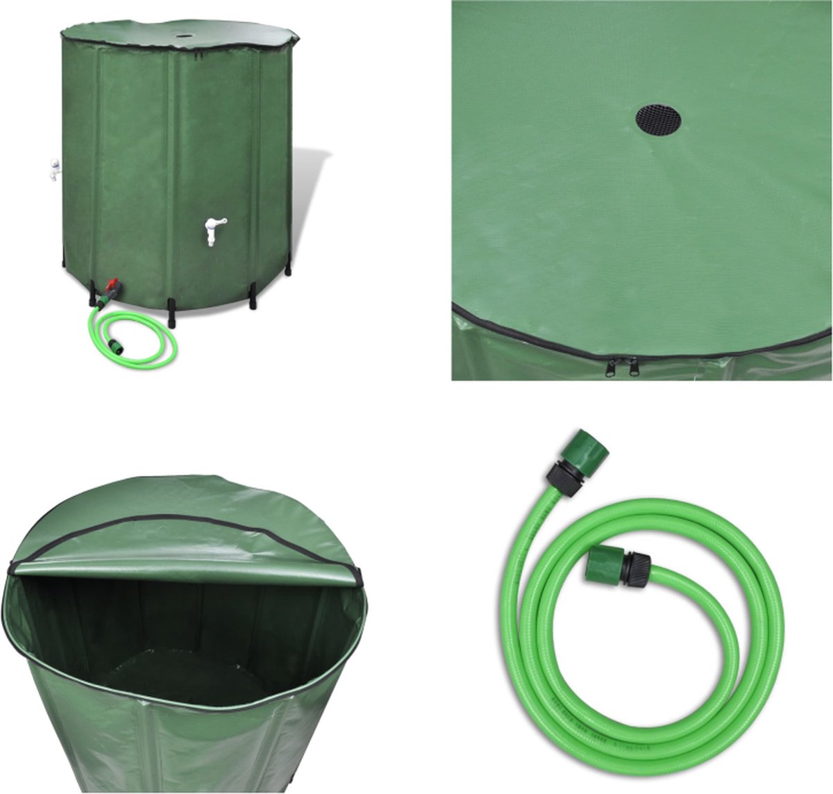 vidaXL Inklapbare Watertank 500L (Groen) - Watertank - Watertanks - Water Tank - Water Tanks