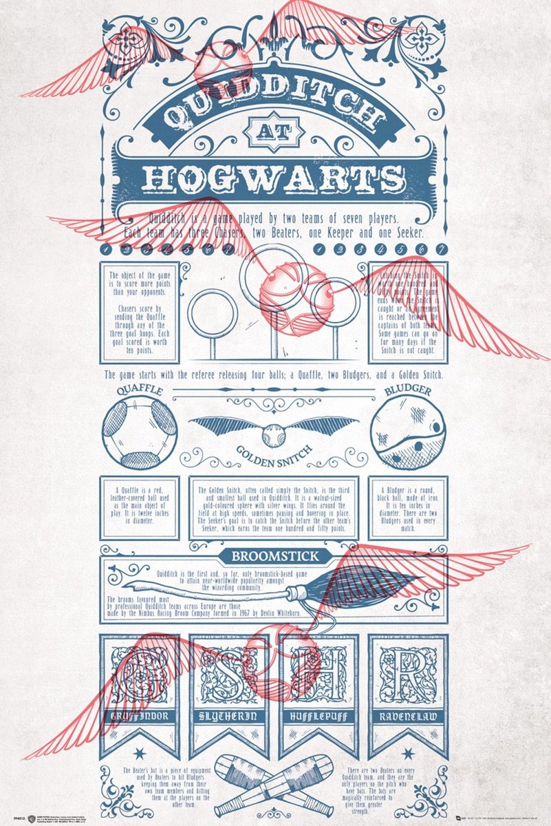 ABYSTYLE Poster Harry Potter - Quidditch at Hogwarts 61x91,5cm Divers