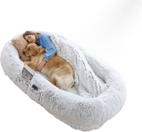 Human Dog Bed XL - 165x100cm - Honden Bed Voor Mensen - Grijs