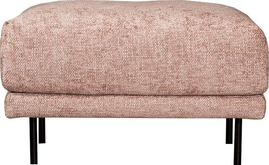 Bronx71® Hocker Denver tissu chenille rose