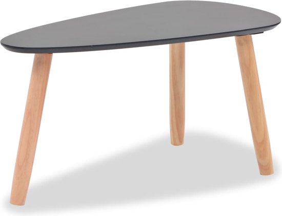 WOOOD salontafel Laut diepzwart grenen hout 80 cm kopen? Bijzettafels