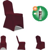 vidaXL Hoes voor stoelen 50 stuks (wijnrood) Tuinmeubelhoes Inclusief Reiniger