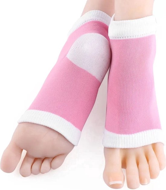 Jumada's - Hielspoor Sokken: Hoogwaardige Kwaliteit, Ademend, Comfortabel, Gelpad, Anti-Blaar - 1 Paar Roze Hielspoorsokken
