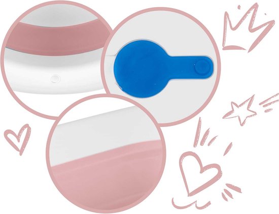 Babybadje met thermometer - roze wit - 51x21,5 cm van A3 Baby & Kids — afbeelding 5