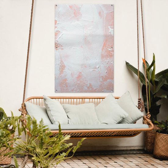 Affiche jardin - Toile Posters de jardin extérieur - Peinture - Abstrait - Design - 80x120 cm - Jardin