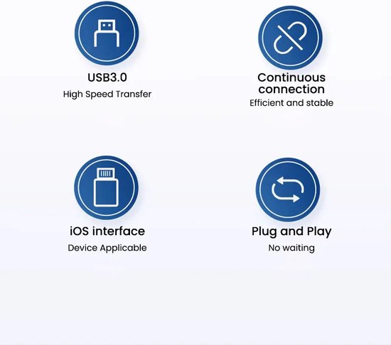 Swiftlink Adapter DrPhone SwiftLink V2 - Lightning naar USB 3.0 Adapter / Converter ...