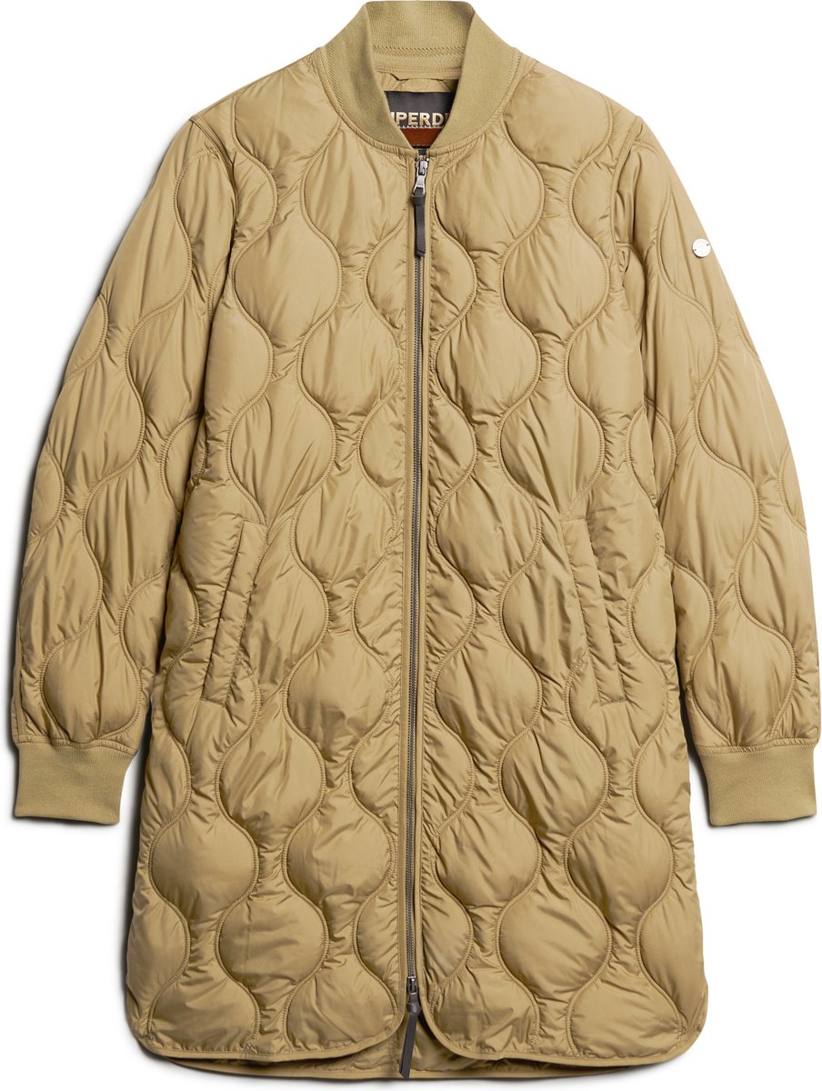 Superdry STUDIOS LONG LINER JACKET Dames Jas Beige