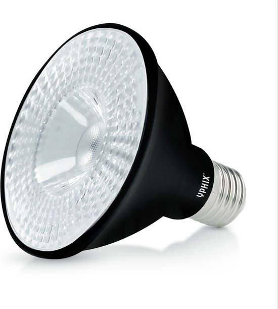 Yphix E27 LED lamp Pollux PAR 30 7,5W 4000K dimbaar zwart - PAR30