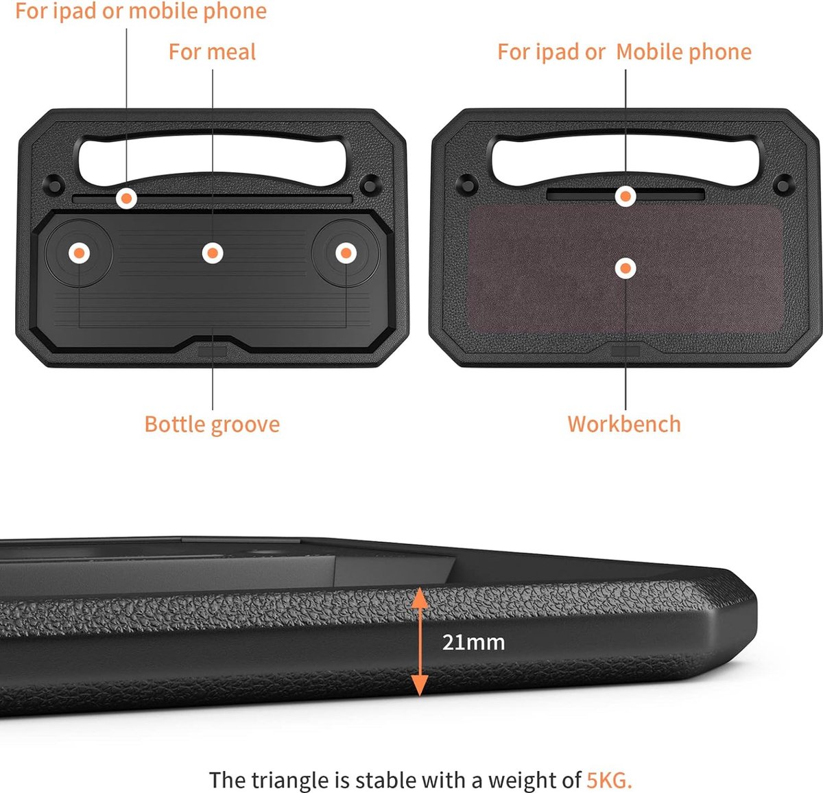 AutoStyle Universele Laptop-houder zwart DeLuxe (3-Way