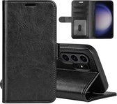 Samsung Galaxy S24 Ultra Hoesje - MobyDefend Wallet Book Case (Sluiting Achterkant) - Zwart - GSM Hoesje - Telefoonhoesje Geschikt Voor Samsung Galaxy S24 Ultra