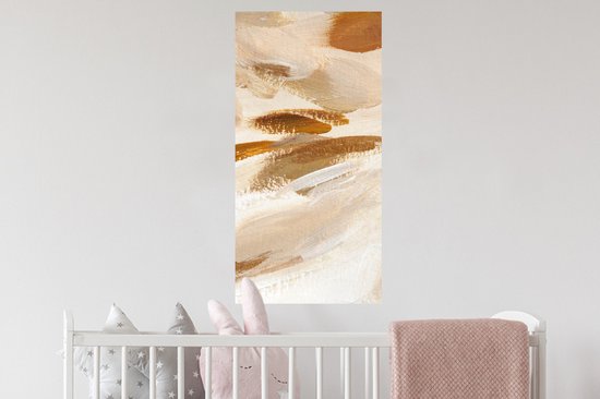 Stickers muraux - Film autocollant - Peinture - Beige - Wit - 40x80 cm - Film adhésif - Stickers muraux Chambre d'enfant - Papier peint autocollant - Papier peint autocollant - Film autocollant