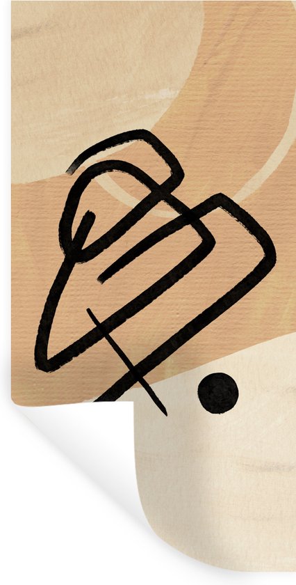 Stickers muraux - Film autocollant - Zwart - Design - Marron - 20x40 cm - Film adhésif - Stickers muraux muraux Chambre d'enfant - Papier peint autocollant - Papier peint autocollant - Film autocollant