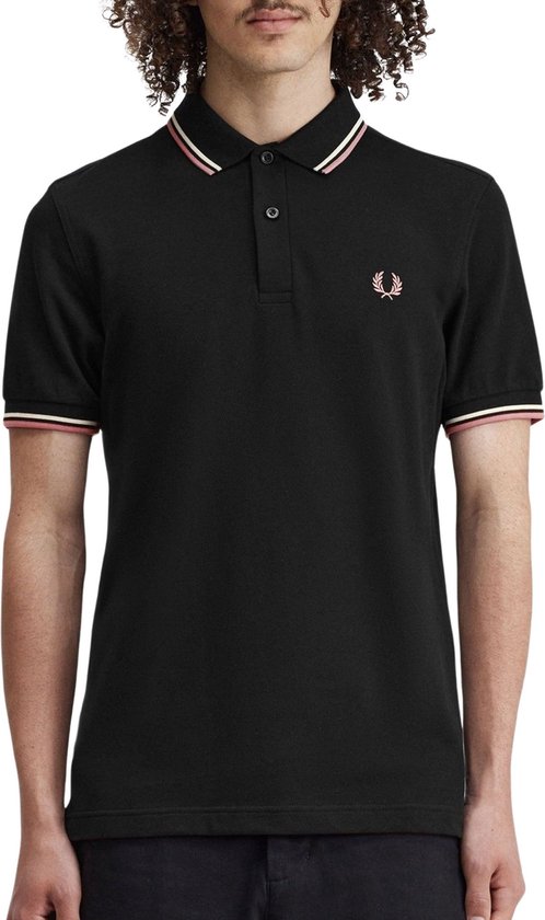 Fred Perry Twin tipped fred perry shirt - black ecru