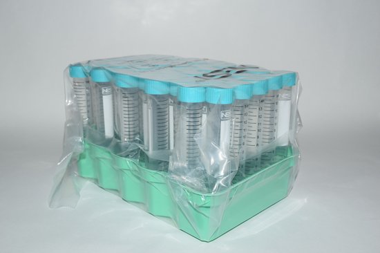 Foto: Nest centrifuge buizen rack polypropylene 15 ml met schroefdop 50 stuks maatbeker maatcilinder reageerbuis maatkolf opslag opbergen voorraad pot voorraad fles