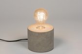 Lumidora Tafellamp 72239 - BEN - E27 - Grijs - Betongrijs - Beton - ⌀ 13 cm