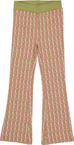 Meisjes flair broek - Bura - AOP roze gestreept