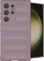 iMoshion Hoesje Geschikt voor Samsung Galaxy S24 Ultra Hoesje Siliconen - iMoshion EasyGrip Backcover - Paars