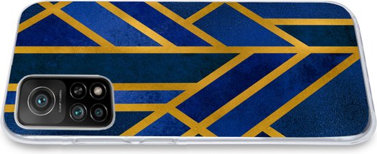 Coque Xiaomi Mi 10T 5G - Or - Blauw - Luxe - Coque de téléphone en Siliconen