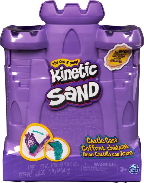 Kinetic Sand Coffret Sandisfying 907g – 2 Couleurs (bleu/rouge) + 10 Moules – Sable Magique, Ne Sèche Pas – Dès 3 Ans