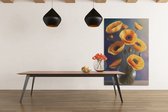 Canvas Schilderij Bloemen - Gele Bloemen - Wall Art - 150x100x2 cm