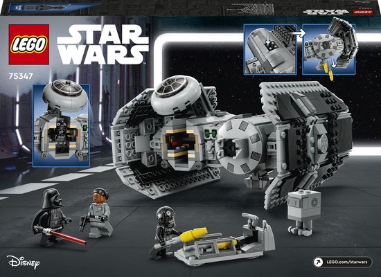 LEGO Star Wars TIE Bomber, Starfighter Modelbouwset met Darth Vader en Gonk Droid - 75347 - LEGO