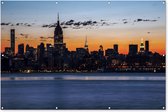 Muurdecoratie New York - Skyline - Amerika - 180x120 cm - Tuinposter - Tuindoek - Buitenposter