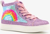 Bue Box meisjes sneakers met regenboog - Paars - Uitneembare zool - Maat 26