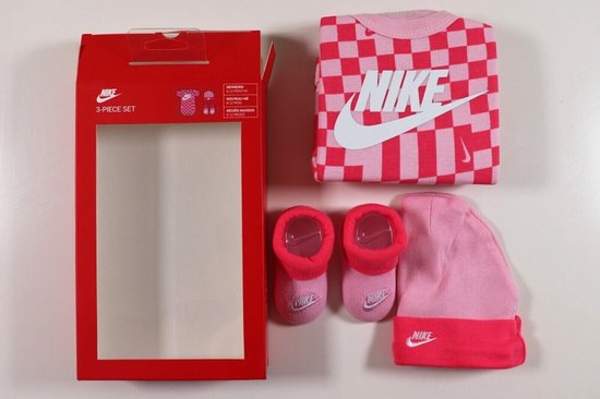 Nike logo 3-delig baby outfit - roze - meisje - 0-6 maanden - Nike