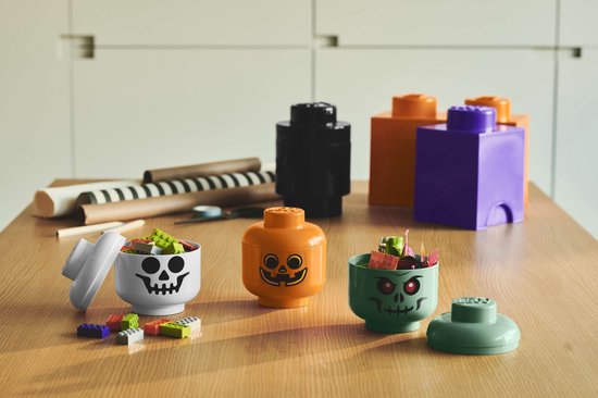 Lego - Opbergbox Hoofd Skelet Groen Mini - Polypropyleen - Groen
