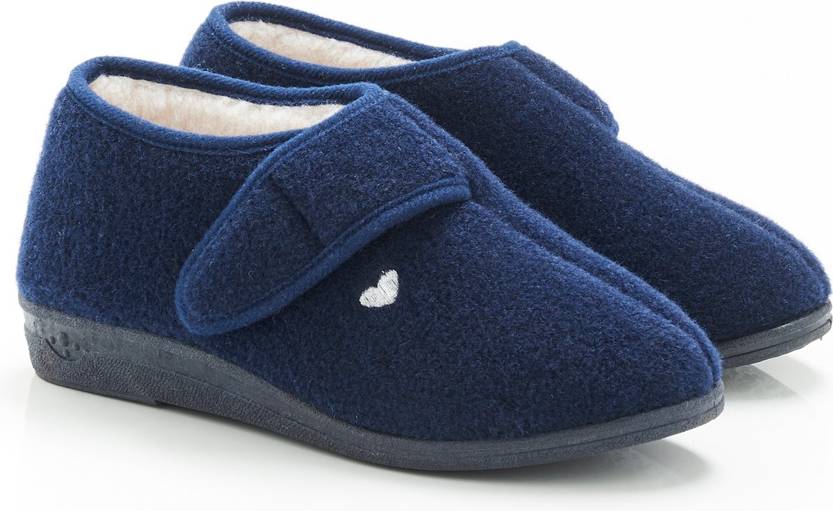 Damart Chaussons avec bande velcro Femme Blauw 38 bol