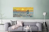 Wanddecoratie Metaal - Aluminium Schilderij Industrieel - De zaaier - Vincent van Gogh - 160x80 cm - Dibond - Foto op aluminium - Industriële muurdecoratie - Voor de woonkamer/slaapkamer