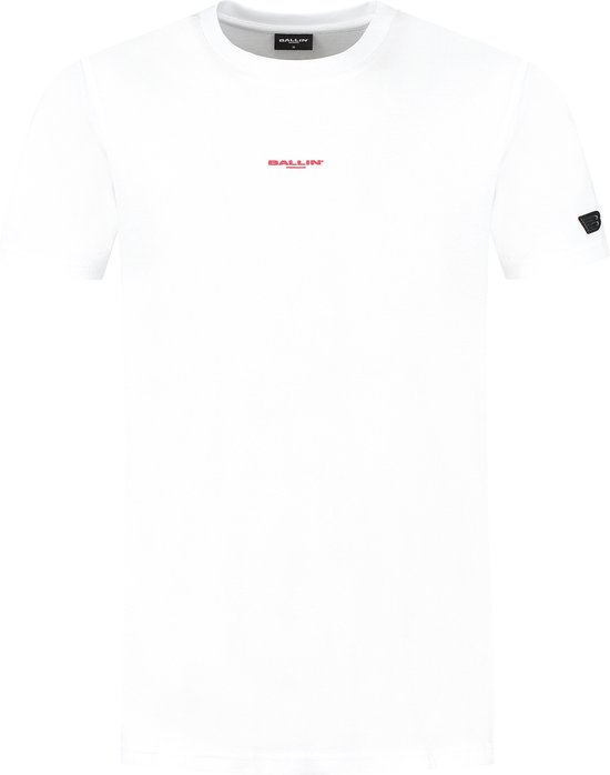 Ballin Amsterdam - Heren Regular fit T-shirts Crewneck SS - White - Maat M