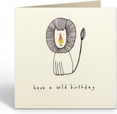 The Card Company - Wenskaart 'Birthday Lion' (Dubbel)