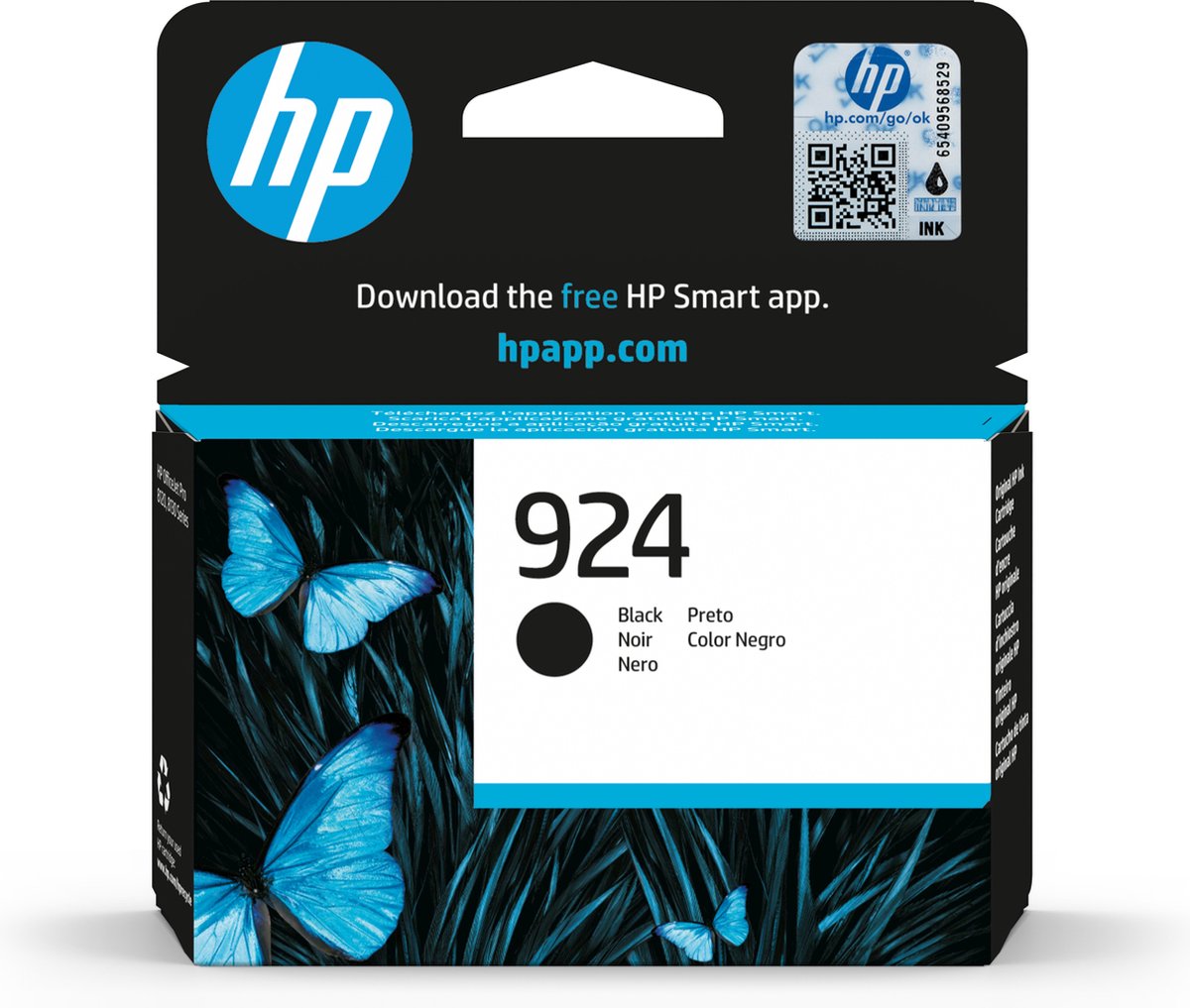 HP 924 originele zwarte inktcartridge