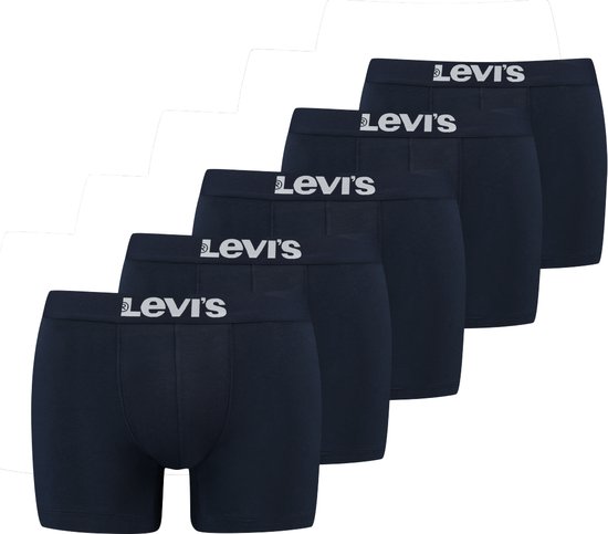 Levis Heren Boxershorts SOLID BASIC BOXER 5 Pack 1 Pack Blauw