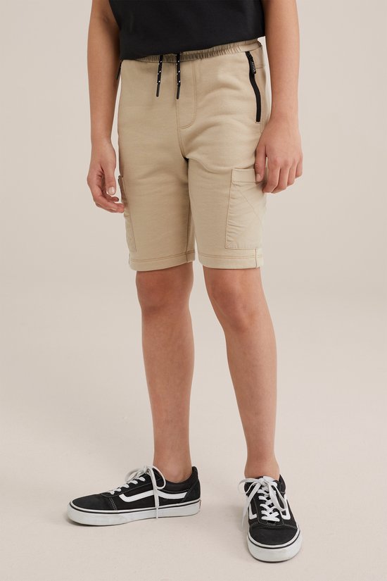 WE Fashion Jongens sweatshort met cargozakken