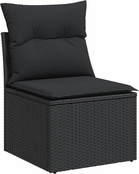vidaXL-5-delige-Loungeset-met-kussens-poly-rattan-zwart