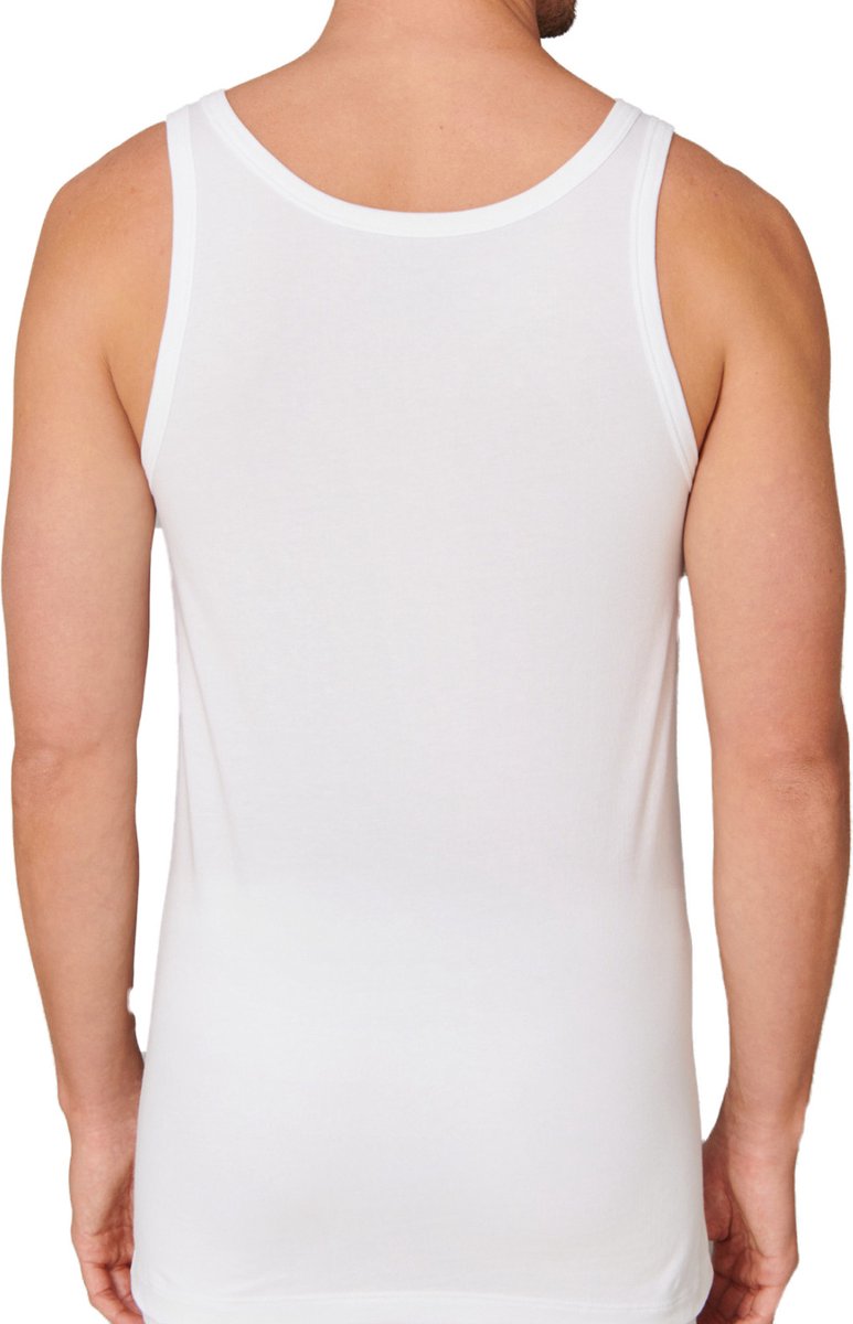 Heren onderhemd 100% katoen - mannen singlet wit, M3000 - 3XL