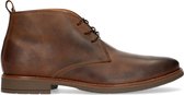 Sacha - Heren - Cognac leren veterboots - Maat 42